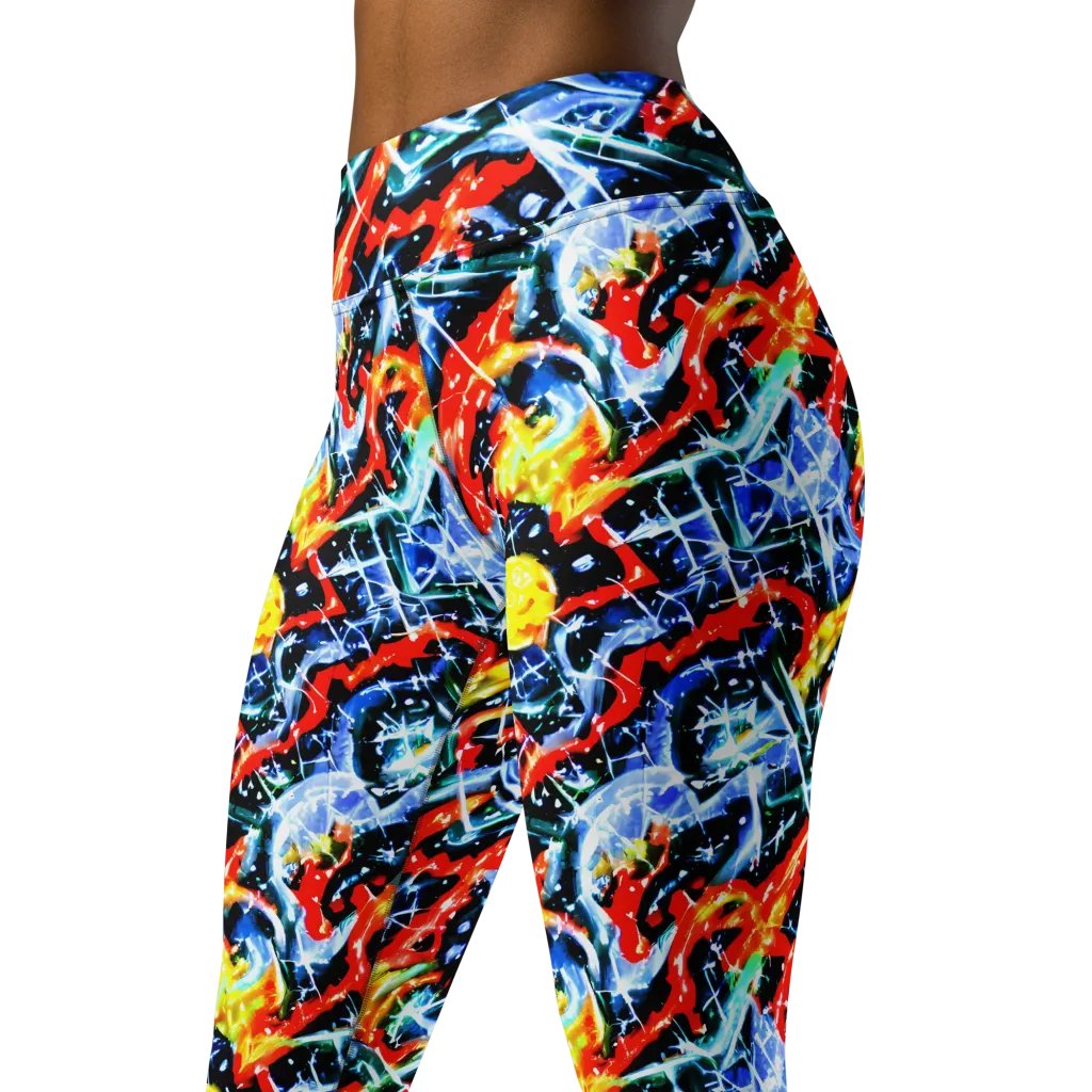 Chromatic Impact on Yoga Leggings — Left Front