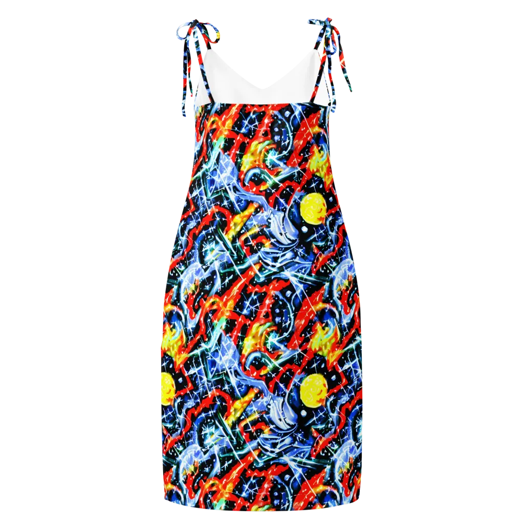 Chromatic Impact on Slip Dress — Back