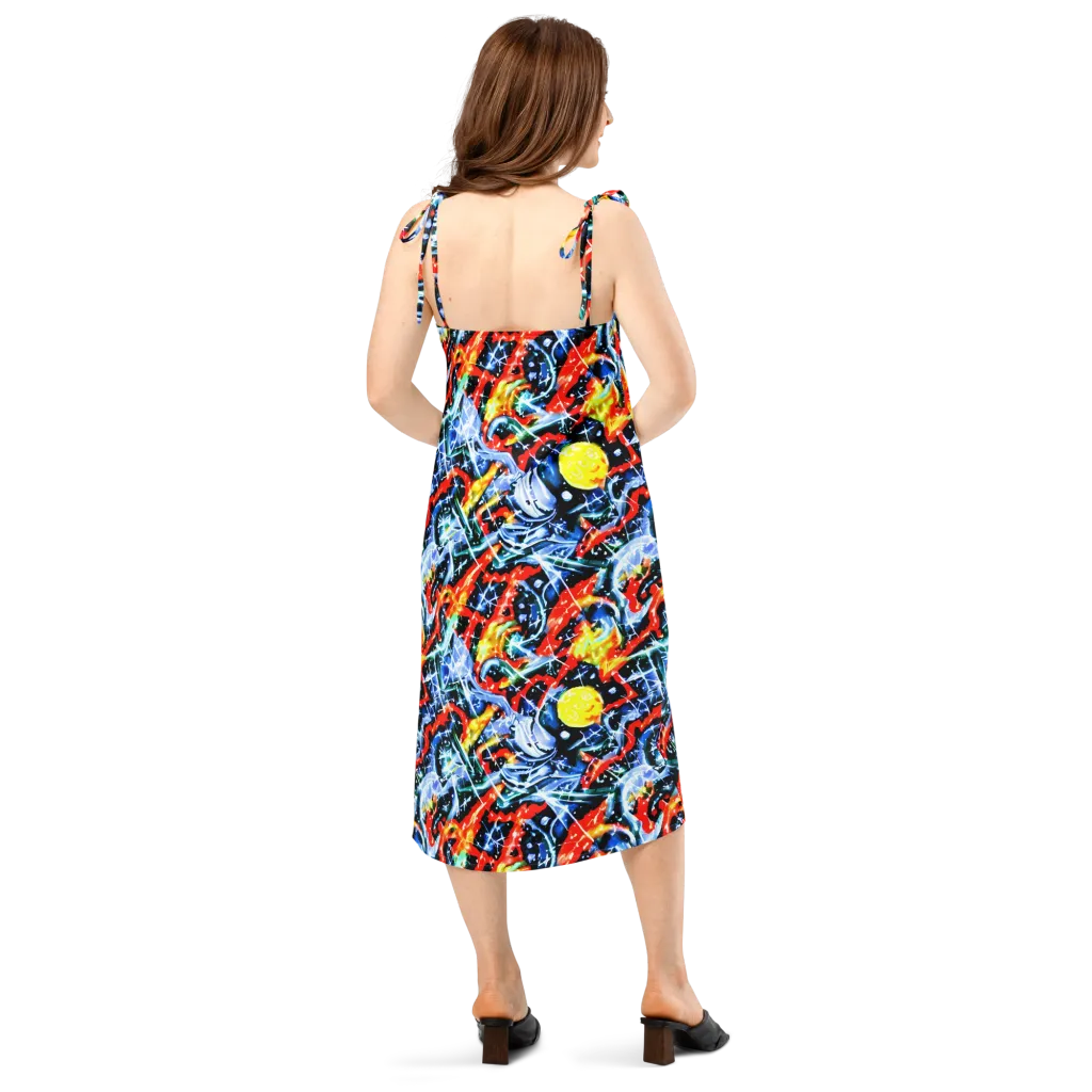 Chromatic Impact on Slip Dress — Back