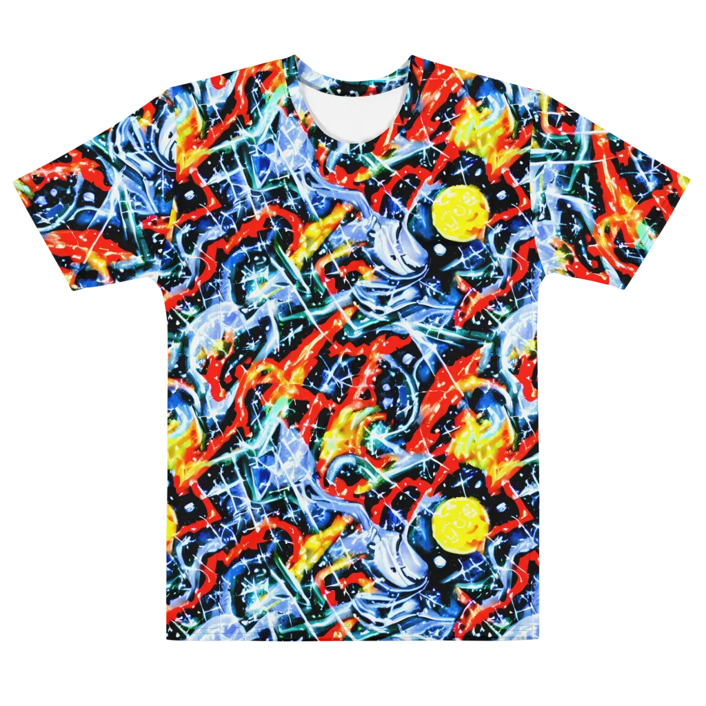 Chromatic Impact on Men's Cotton Crew Neck T-Shirt — Front