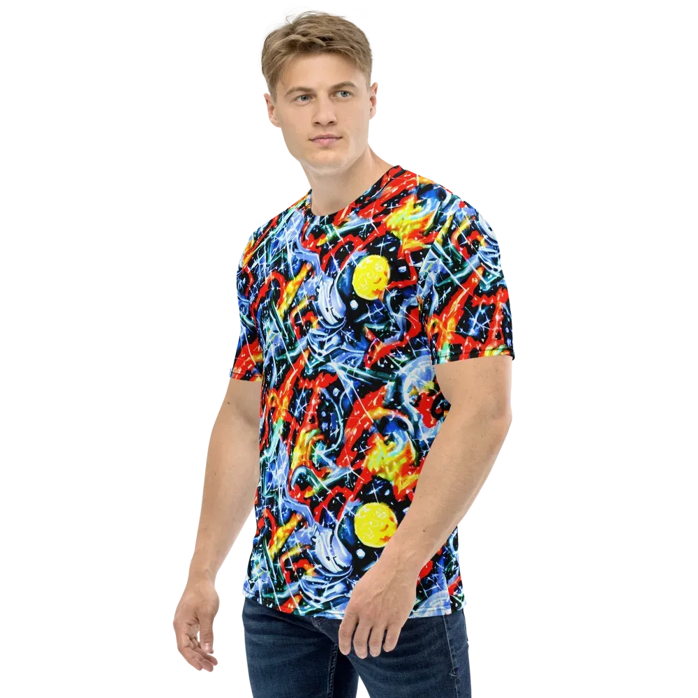 Chromatic Impact on Men's Crew Neck T-Shirt — Left