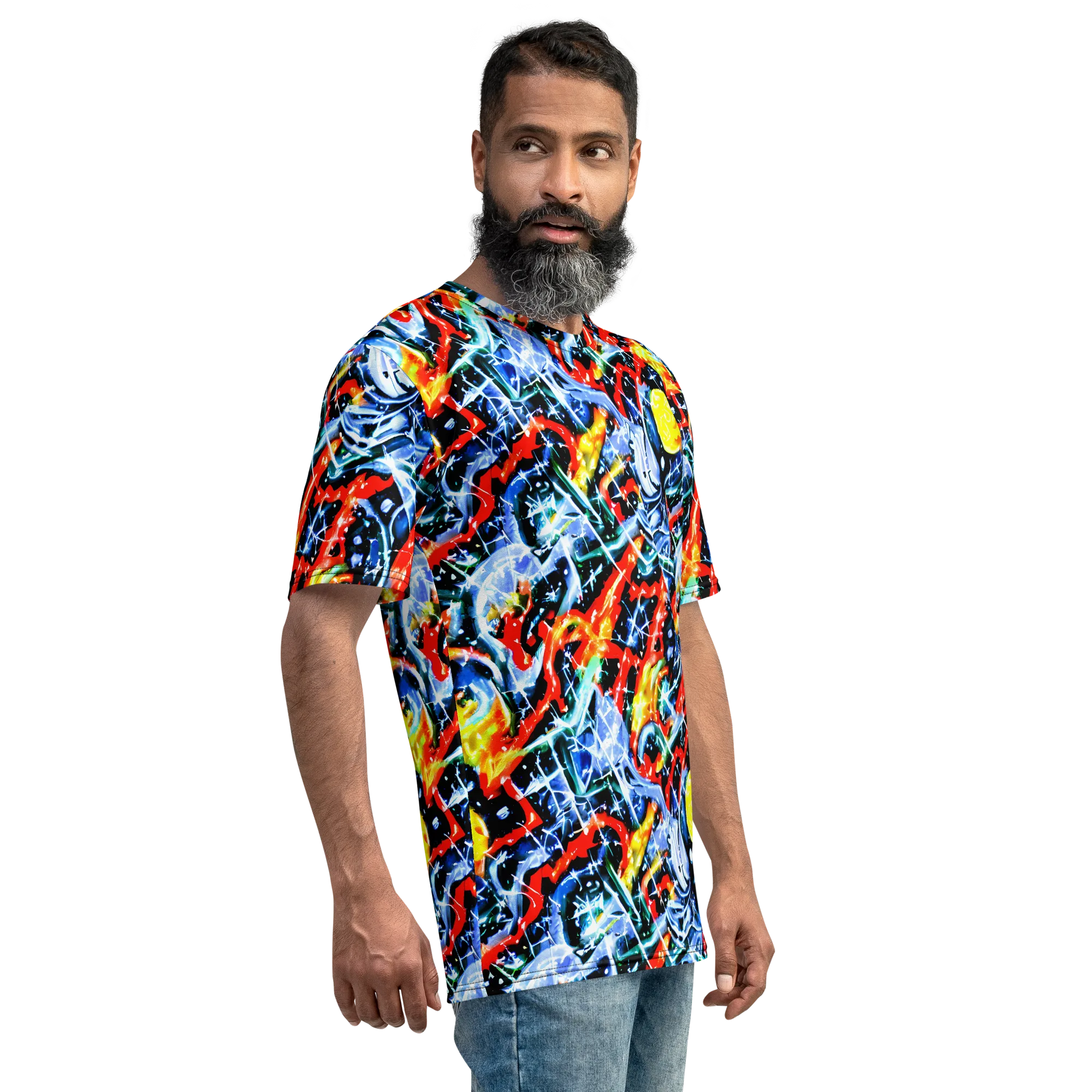 Chromatic Impact on Men's Crew Neck T-Shirt — Right
