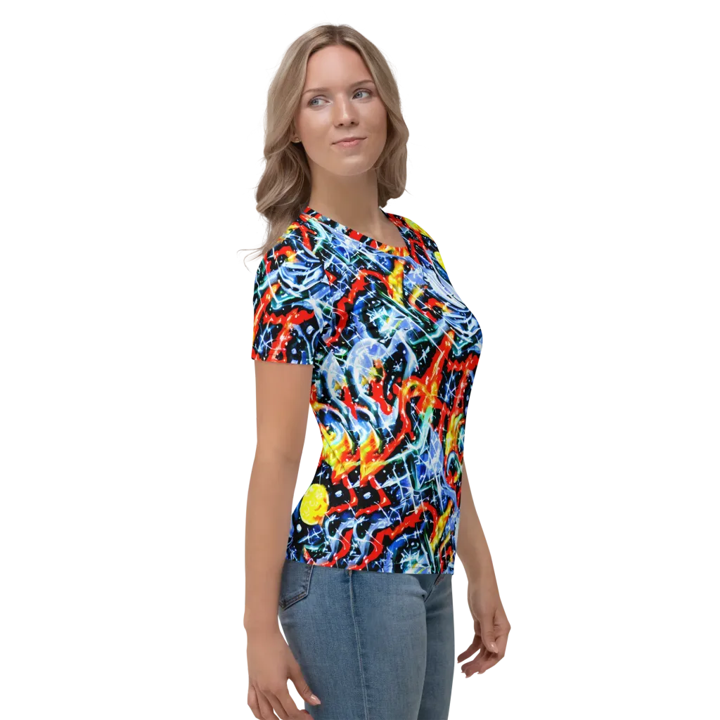 Chromatic Impact on Women's Crew Neck T-Shirt — Right