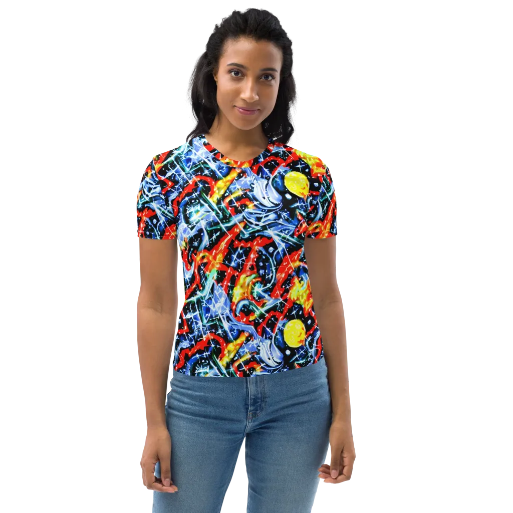 Chromatic Impact on Women's Crew Neck T-Shirt — Front