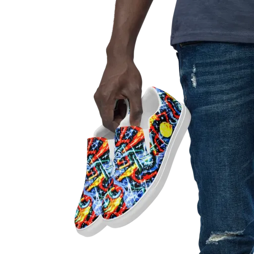 Chromatic Impact on a Men's Slip-On Canvas Shoes
