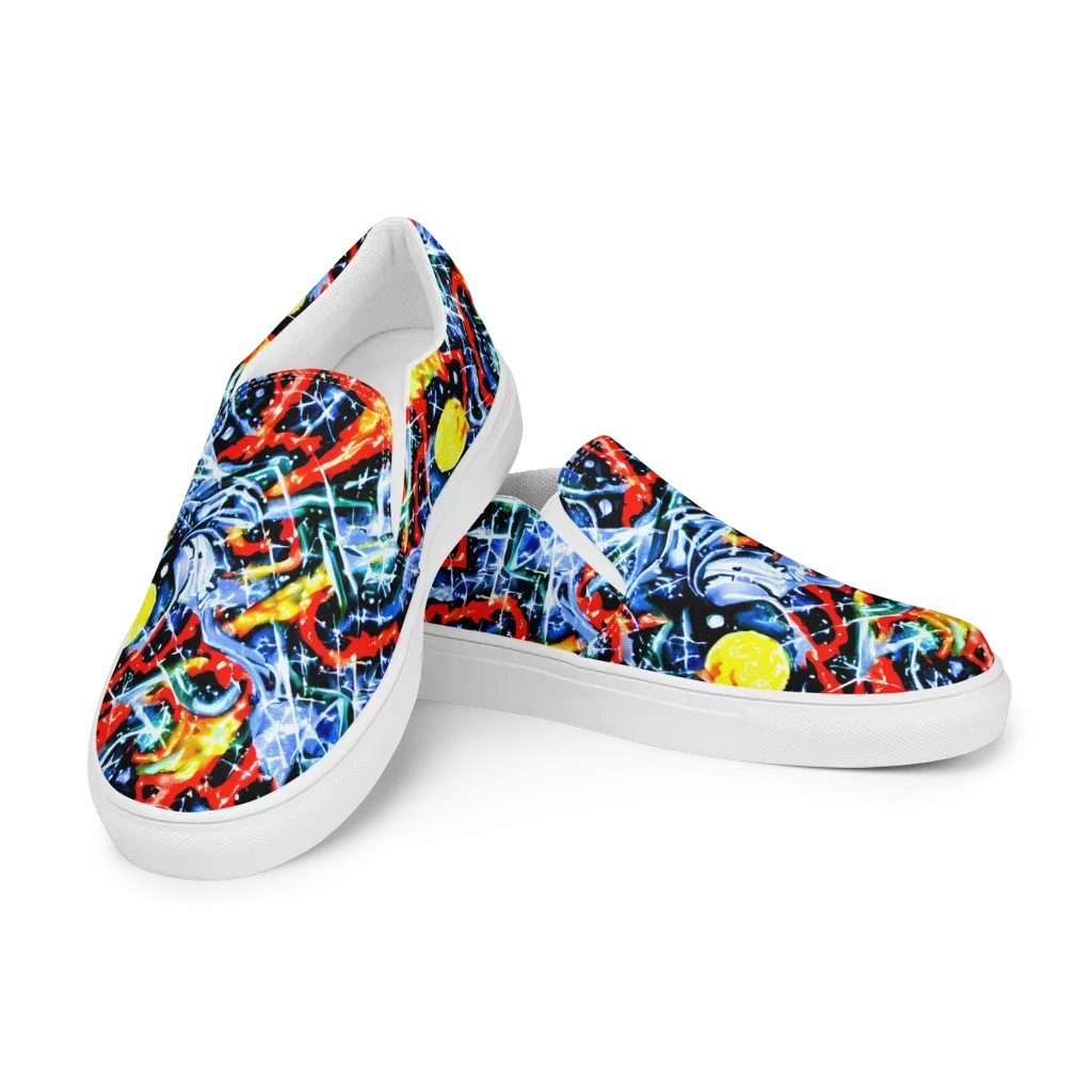 Chromatic Impact on Women's Slip-On Canvas Shoes — Left Front