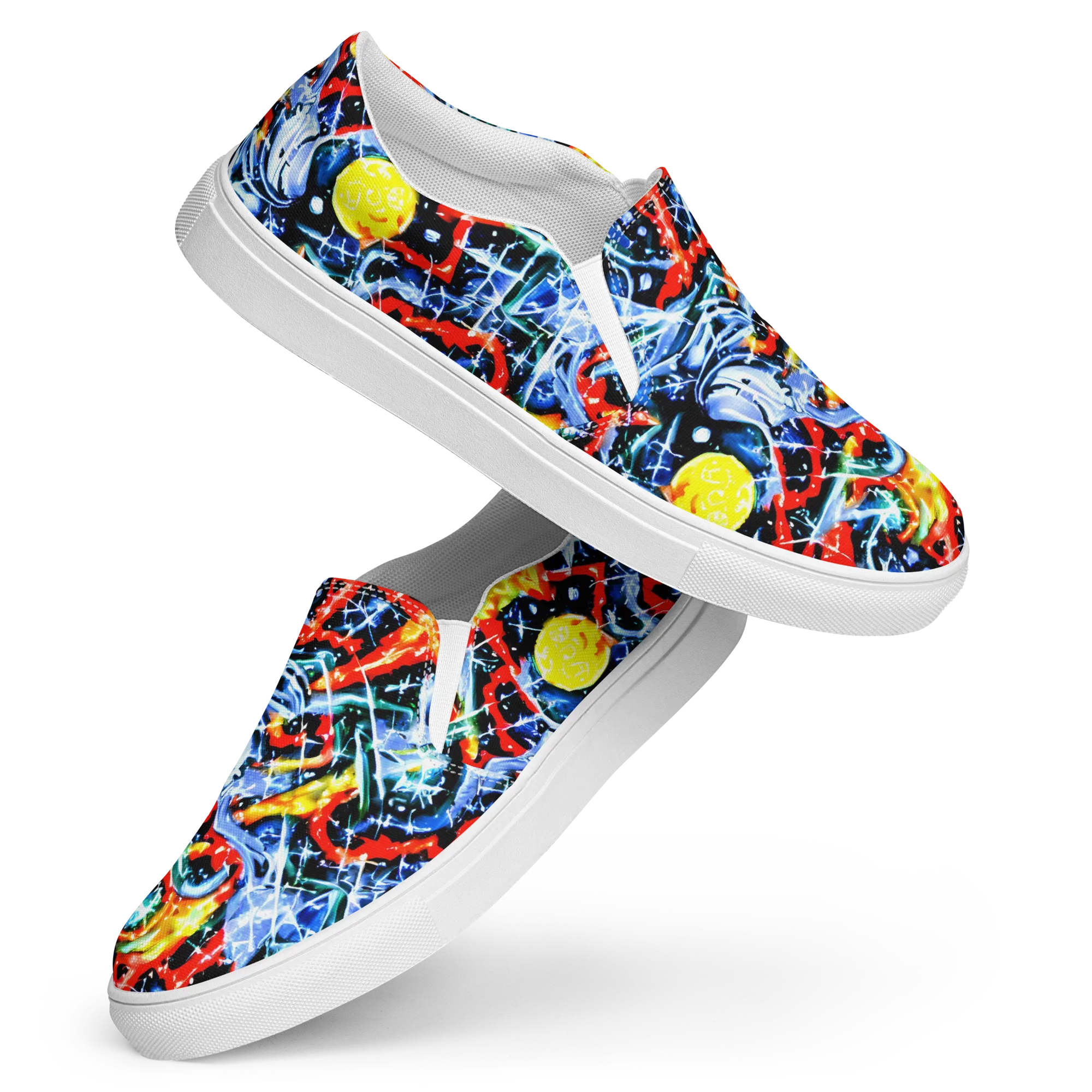 Chromatic Impact on Women's Slip-On Canvas Shoes — Front