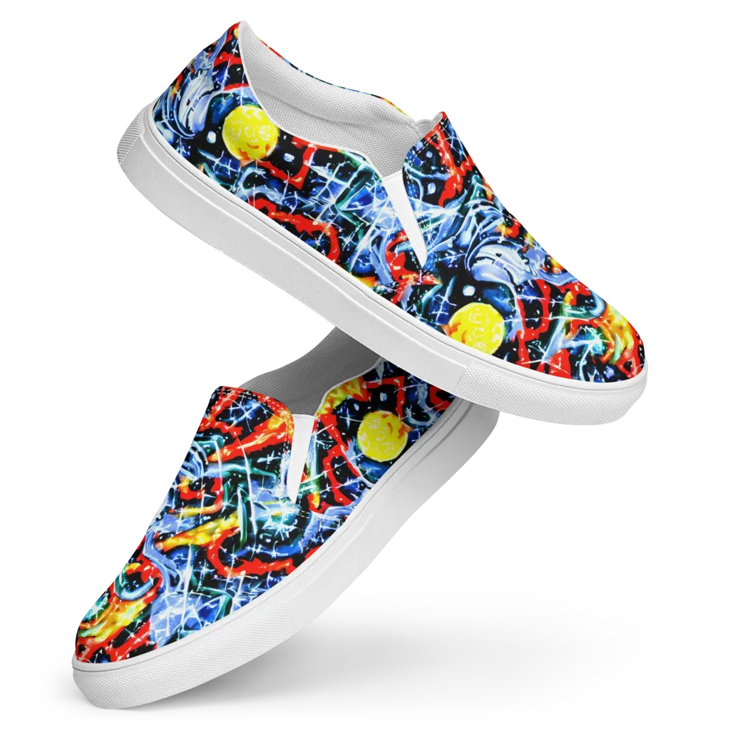 Chromatic Impact on Women's Slip-On Canvas Shoes — Front