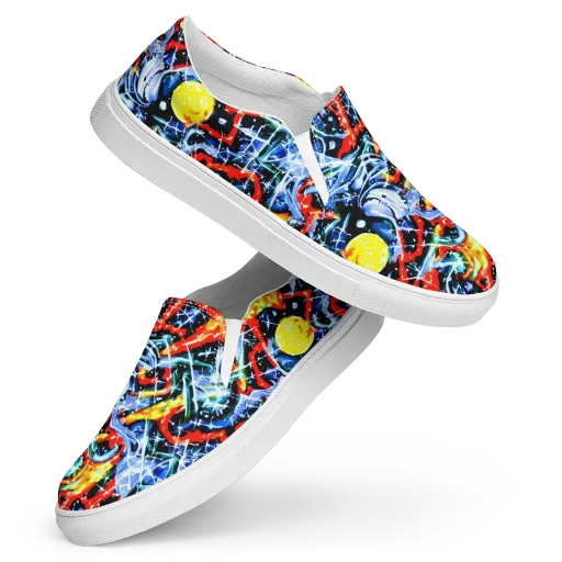 Chromatic Impact on a Women's Slip-On Canvas Shoes