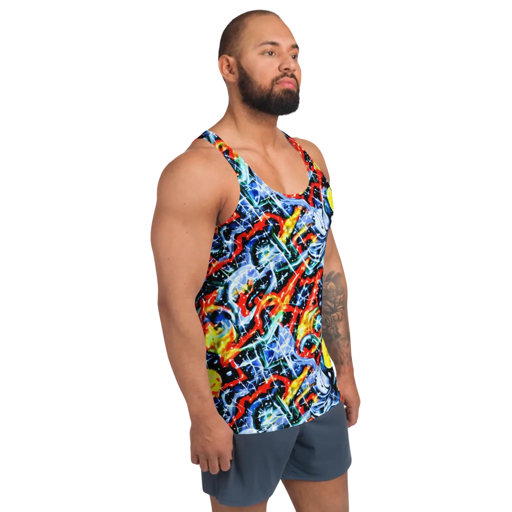 Chromatic Impact on Men's Tank Top — Right Front