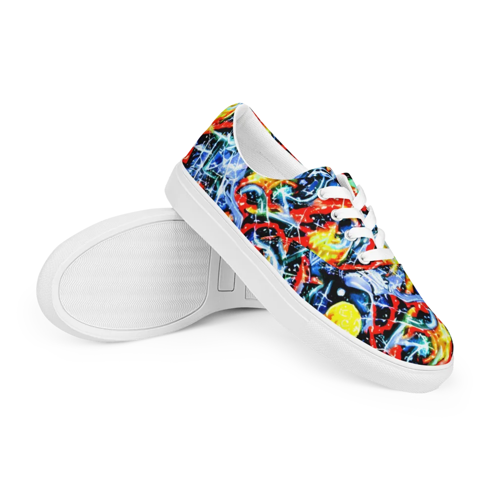Chromatic Impact on Men's Lace-Up Canvas Shoes — Right Front