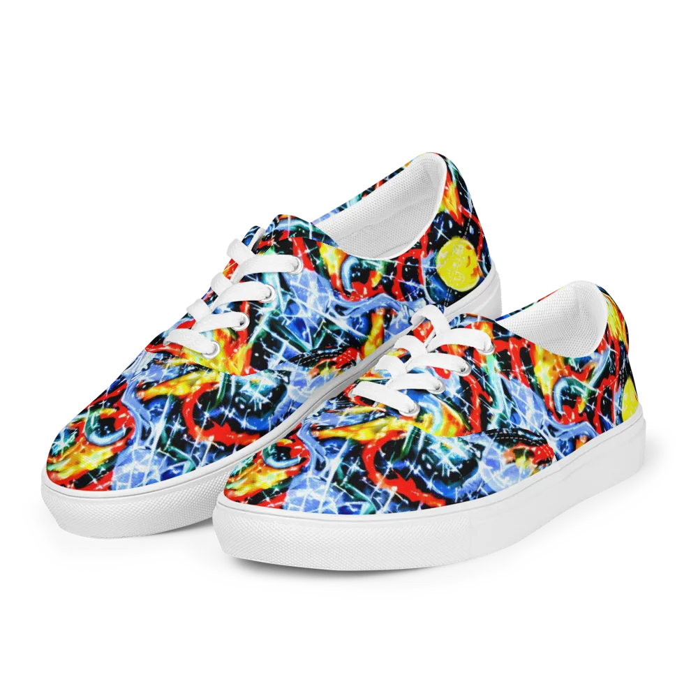 Chromatic Impact on Men's Lace-Up Canvas Shoes — Left Front