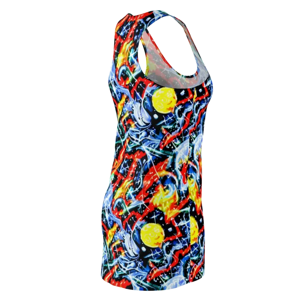 Chromatic Impact on Racerback Dress — Back Side