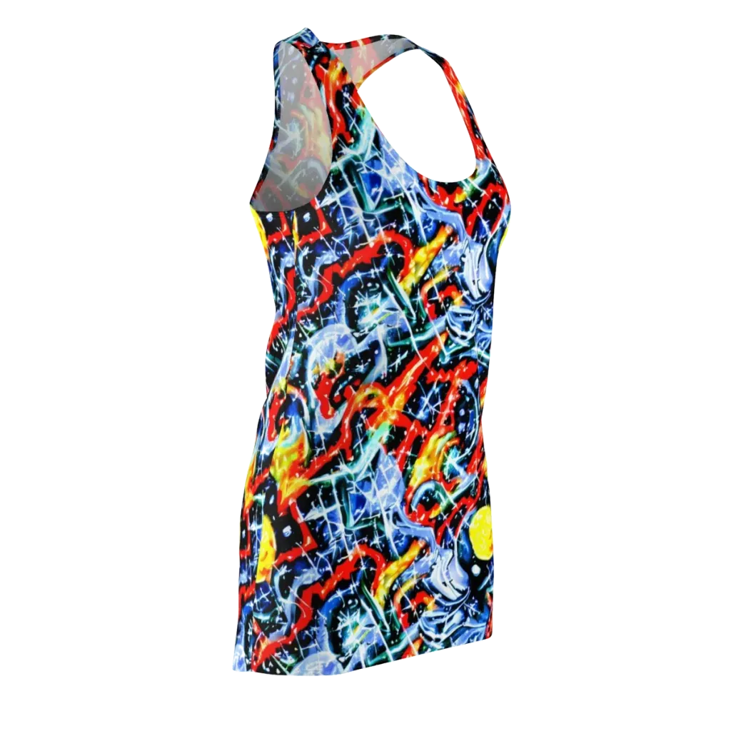 Chromatic Impact on Racerback Dress — Front Side