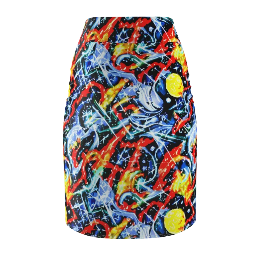Chromatic Impact on Pencil Skirt — Back
