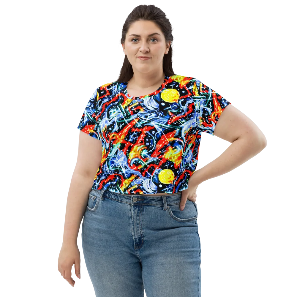 Chromatic Impact on Crop Tee — Front