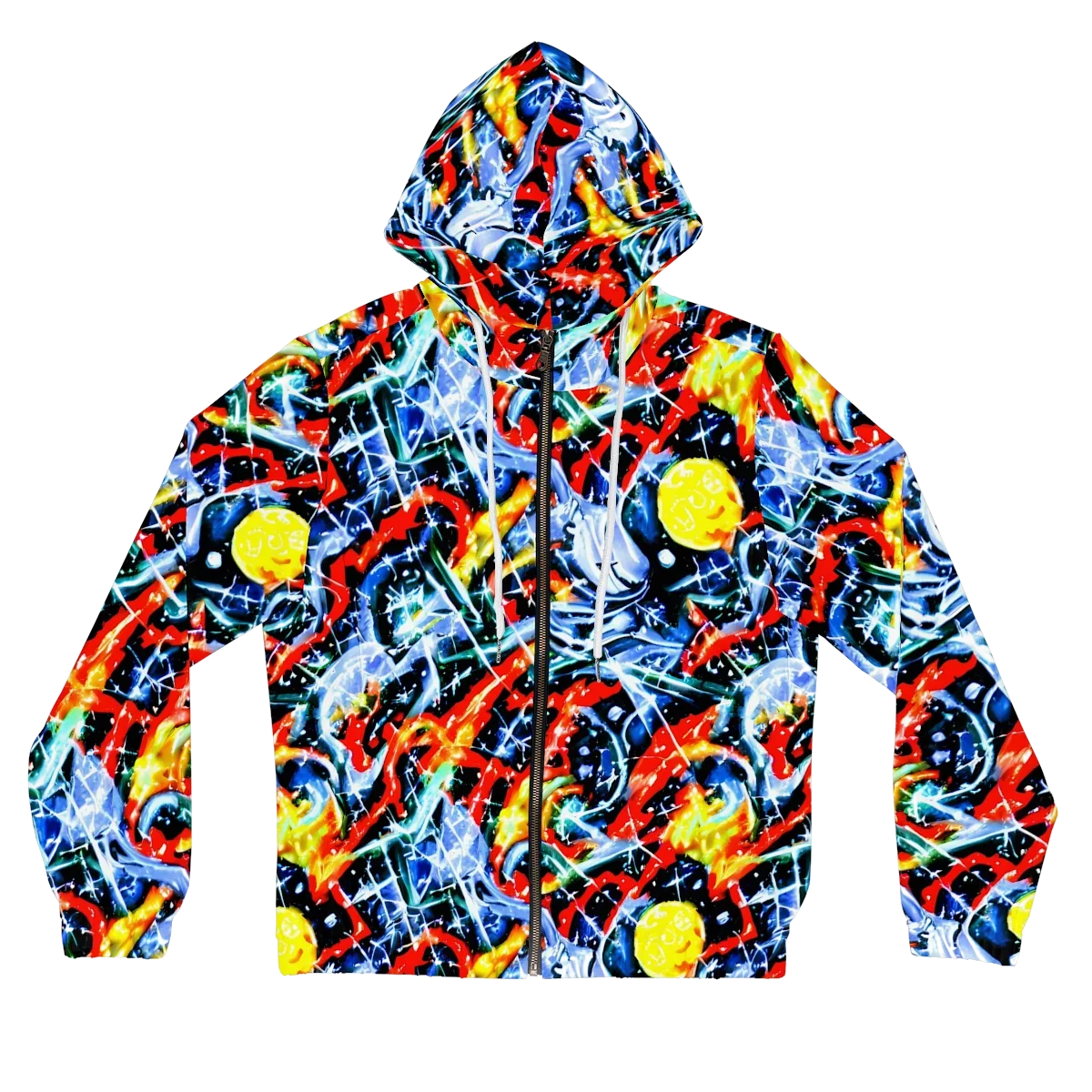 Chromatic Impact on Women's Full-Zip Hoodie — Front