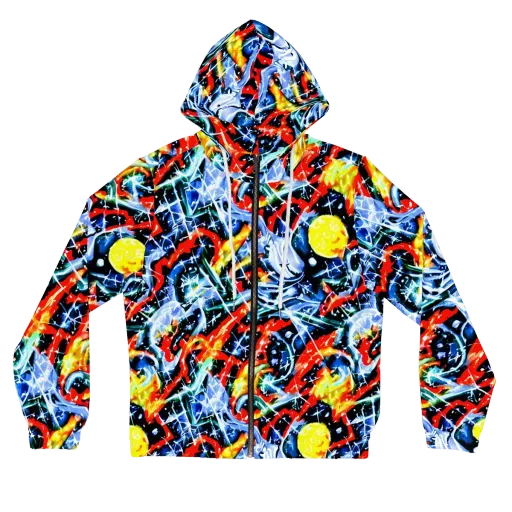 Chromatic Impact on a Women's Full-Zip Hoodie