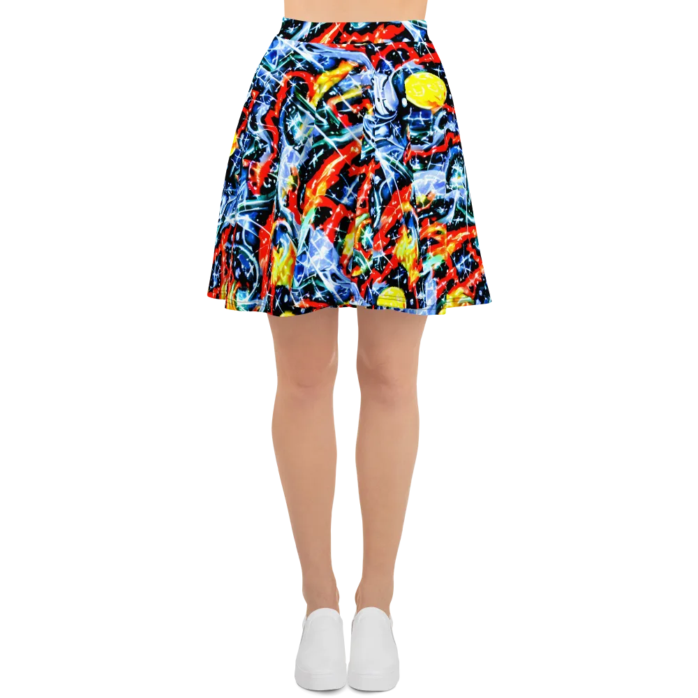 Chromatic Impact on Skater Skirt — Front
