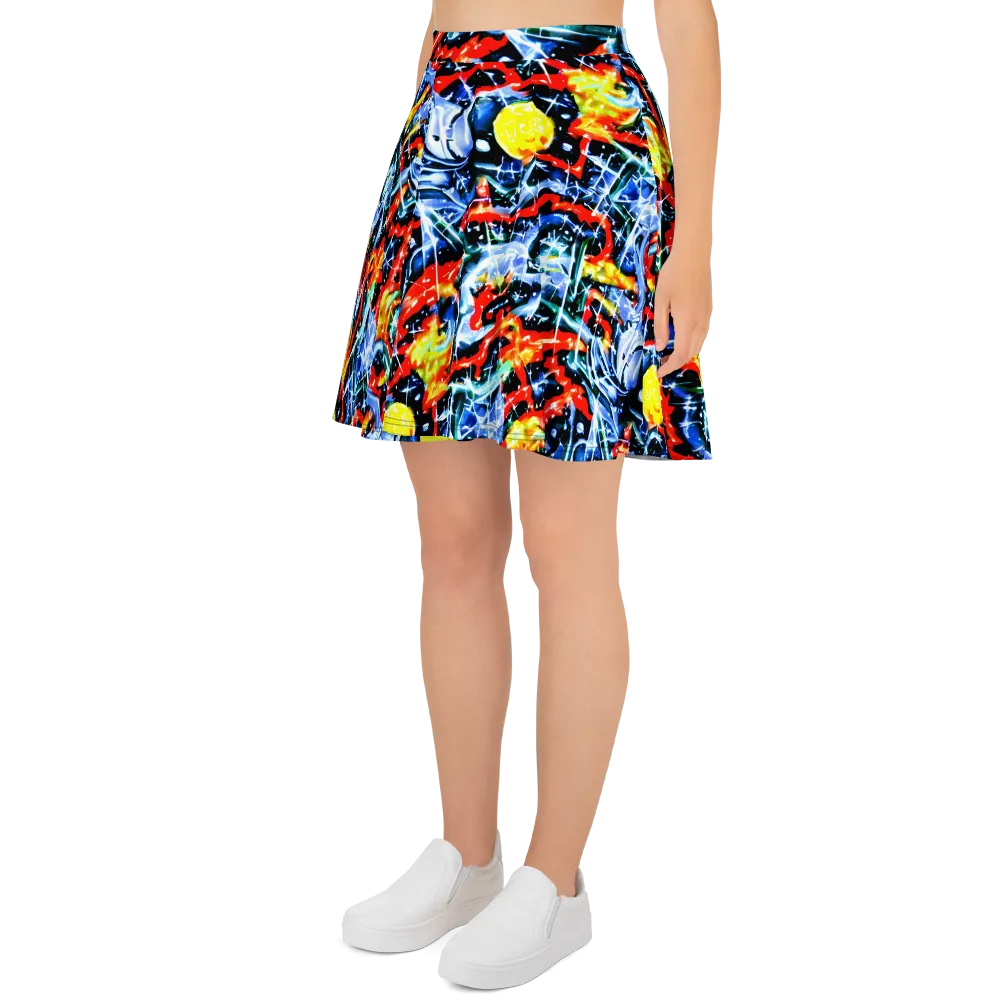 Chromatic Impact on Skater Skirt — Left