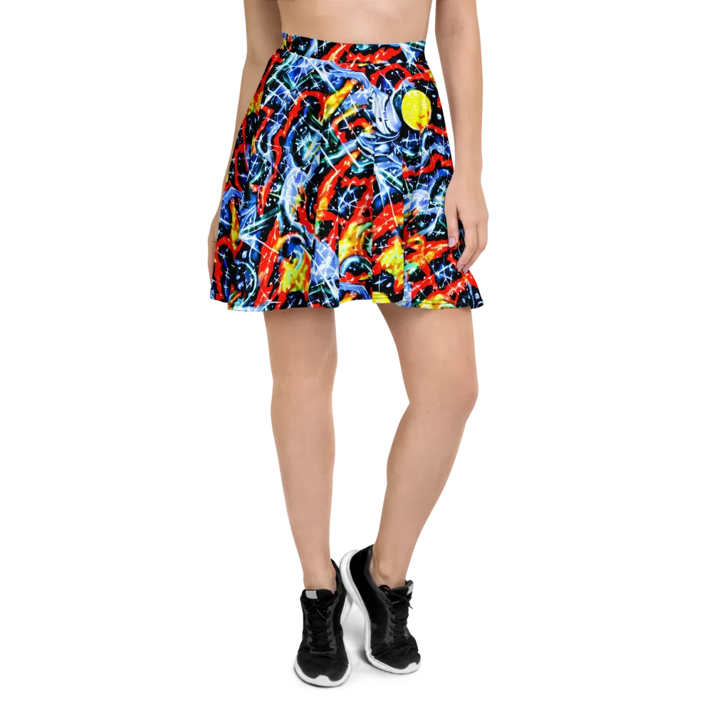 Chromatic Impact on Skater Skirt — Front