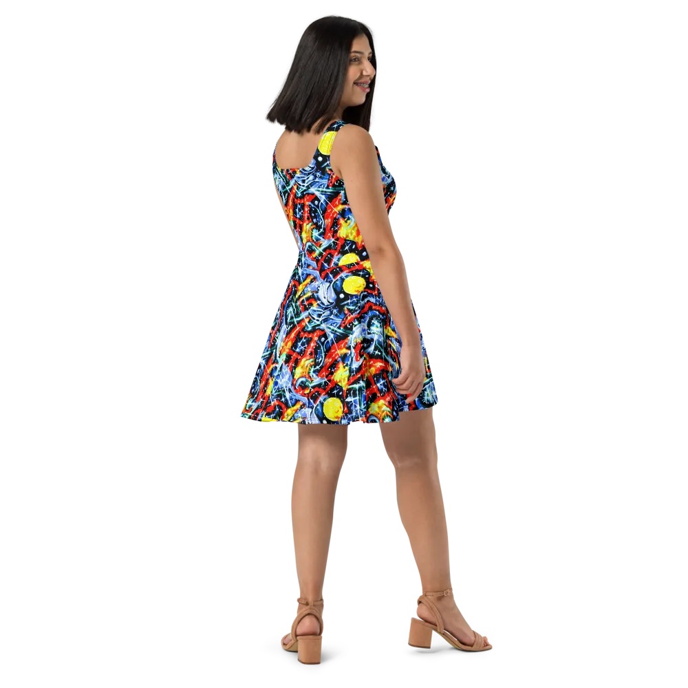Chromatic Impact on Skater Dress — Right
