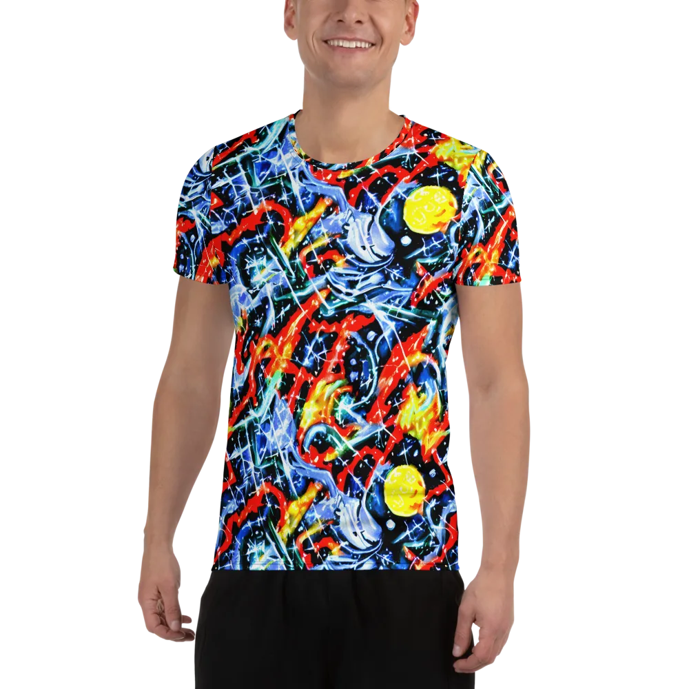 Chromatic Impact on Men's Athletic T-Shirt — Front