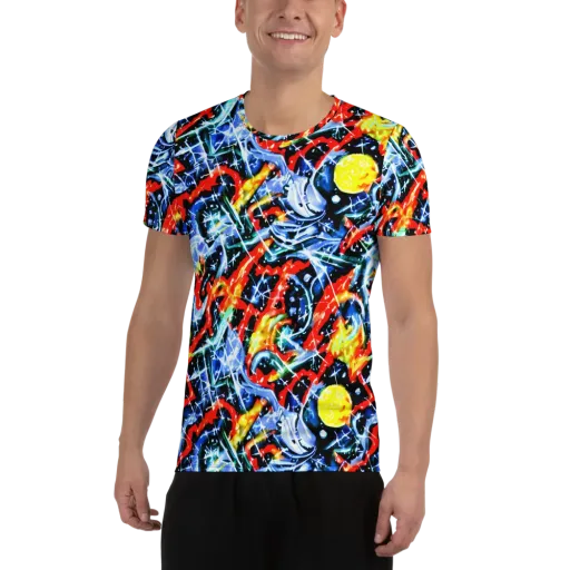 Chromatic Impact on a Men's Athletic T-Shirt