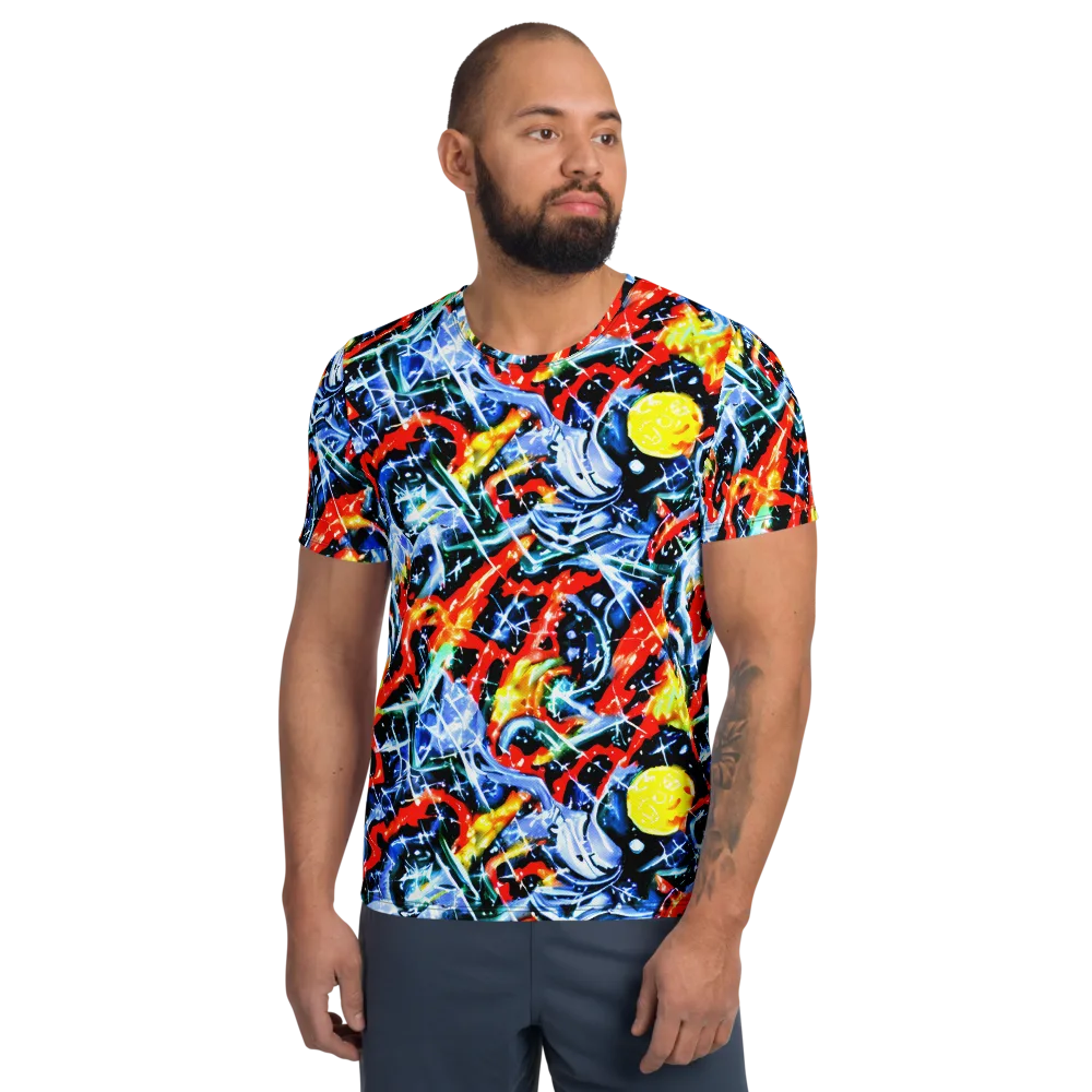 Chromatic Impact on Men's Athletic T-Shirt — Front