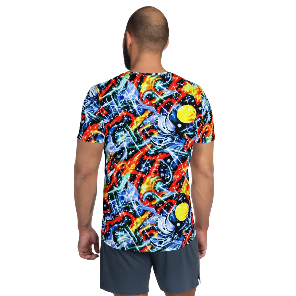 Chromatic Impact on Men's Athletic T-Shirt — Back