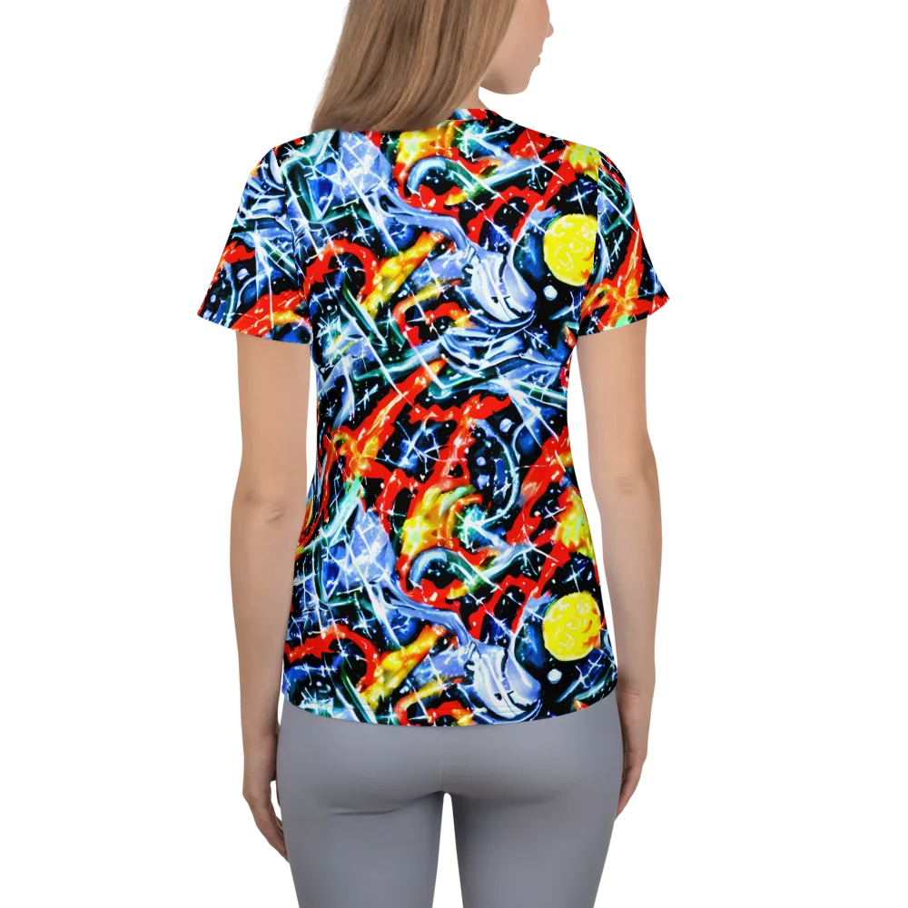 Chromatic Impact on Women's Athletic T-Shirt — Back