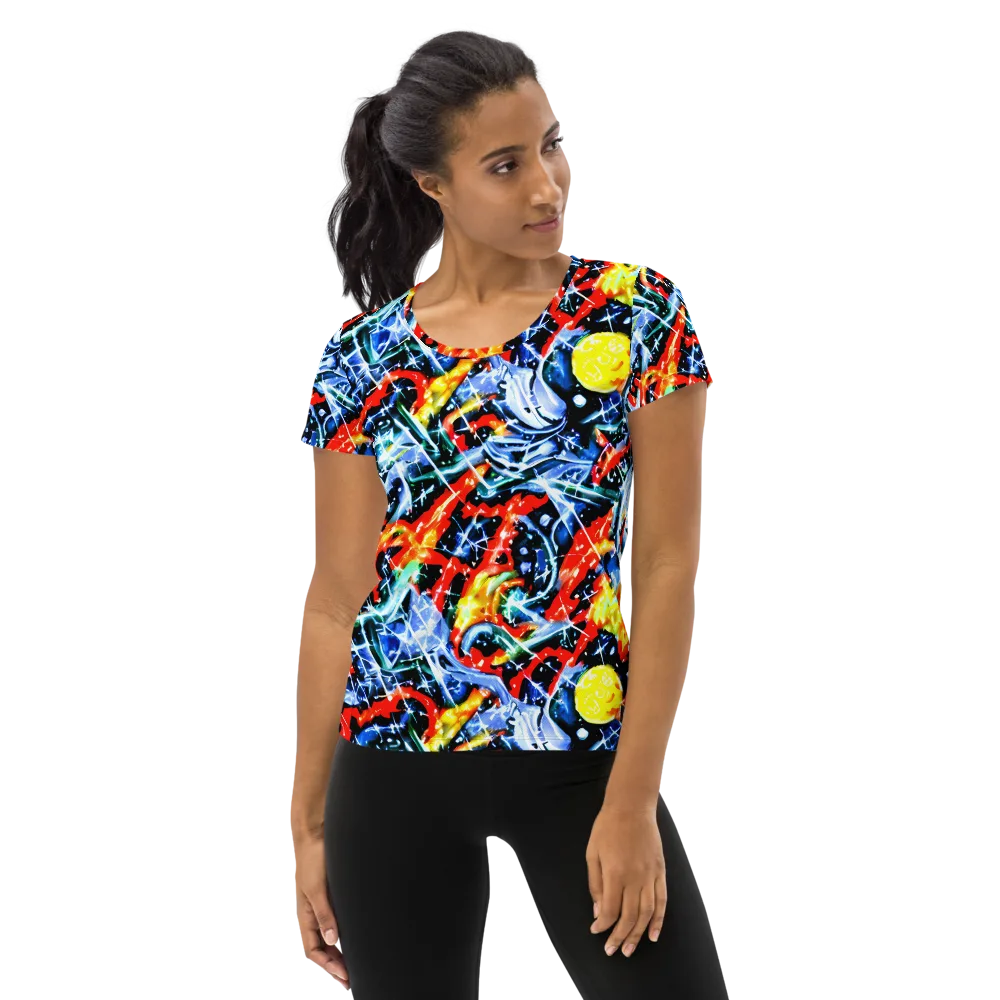 Chromatic Impact on Women's Athletic T-Shirt — Front