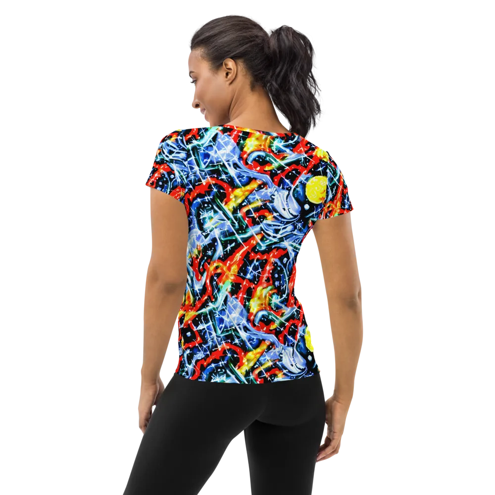 Chromatic Impact on Women's Athletic T-Shirt — Back