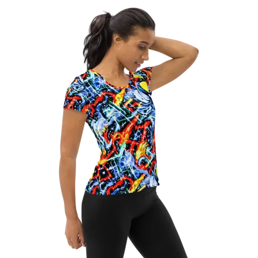 Chromatic Impact on a Women's Athletic T-Shirt