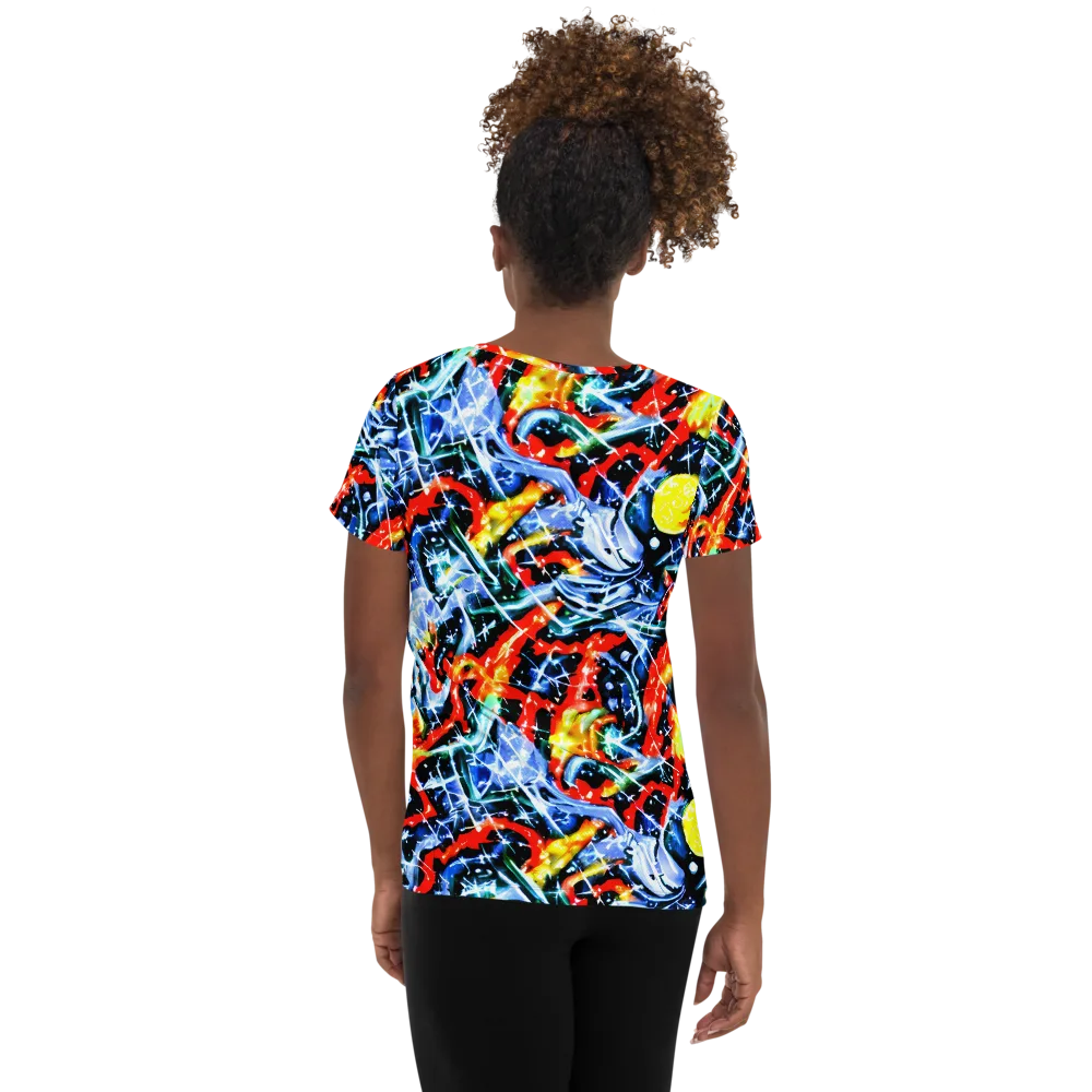 Chromatic Impact on Women's Athletic T-Shirt — Back