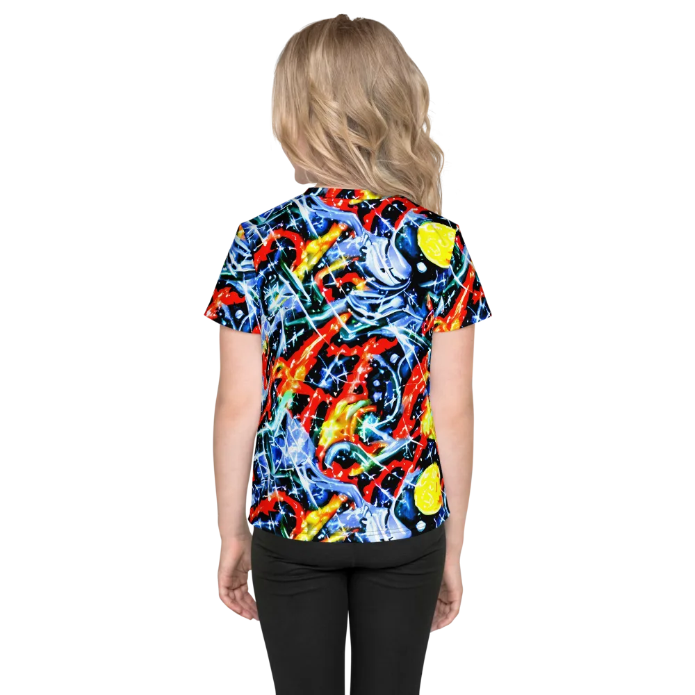 Chromatic Impact on Kids Crew Neck T-Shirt — Back