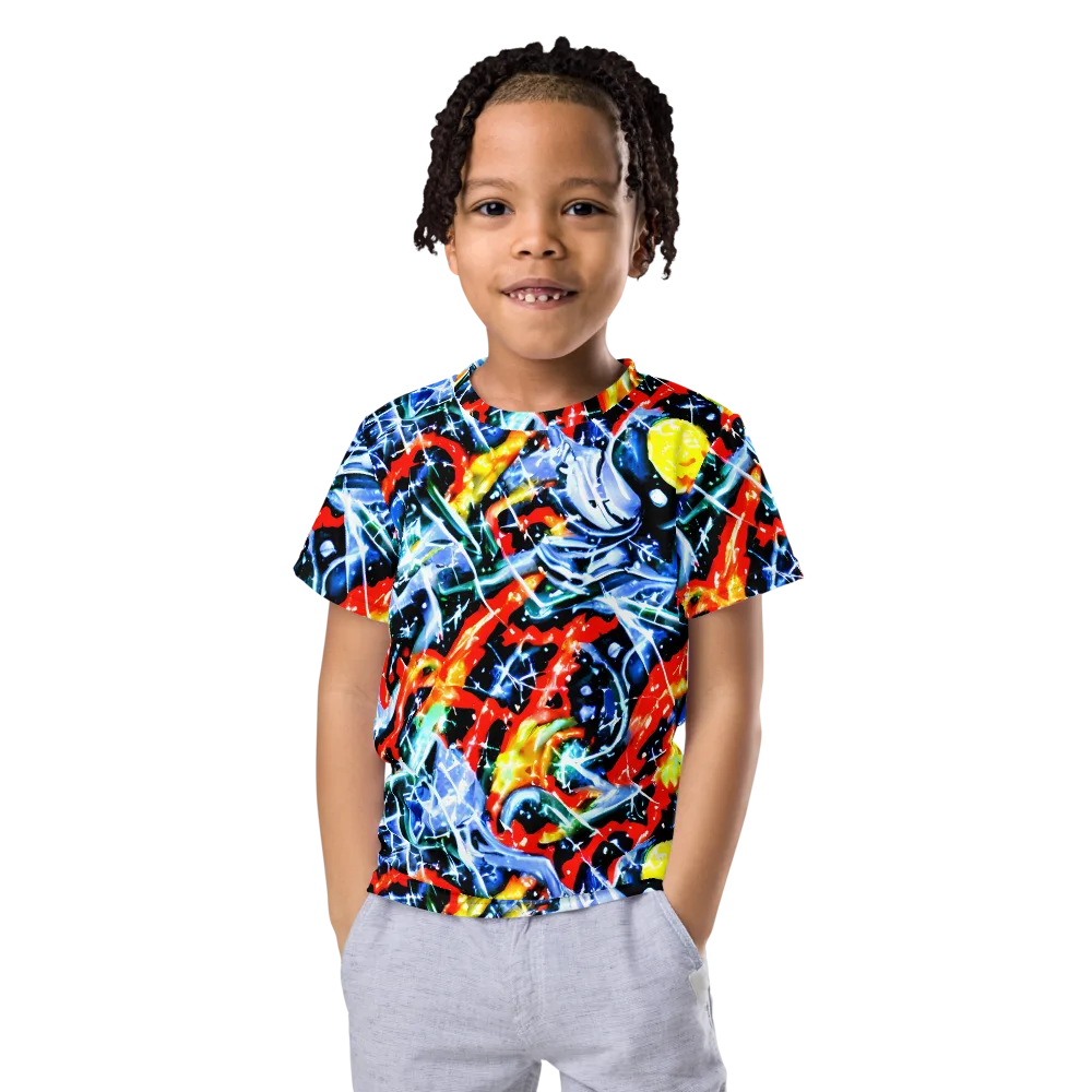 Chromatic Impact on Kids Crew Neck T-Shirt — Front