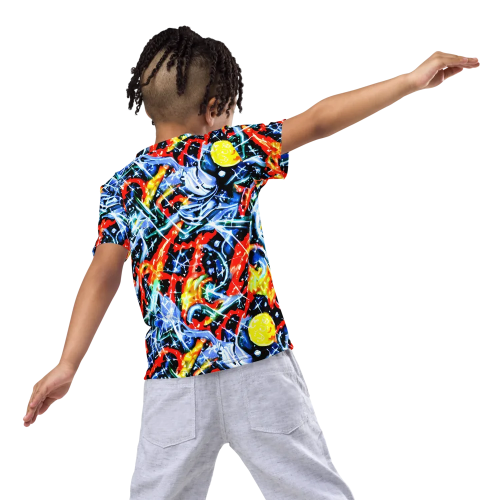 Chromatic Impact on Kids Crew Neck T-Shirt — Back
