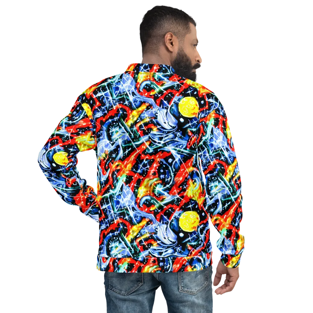 Chromatic Impact on Bomber Jacket — Back