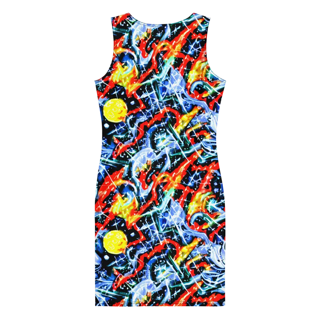 Chromatic Impact on Bodycon Dress — Back