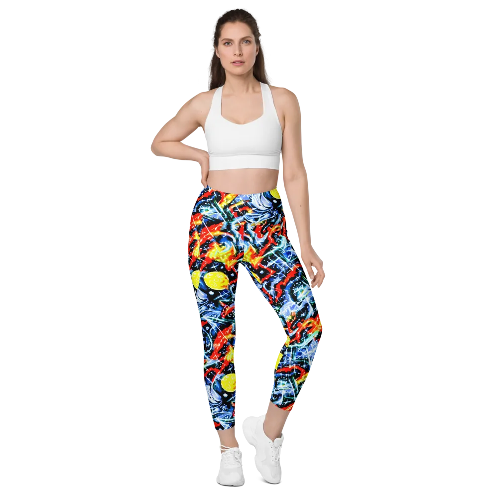 Chromatic Impact on Leggings with Pockets — Front