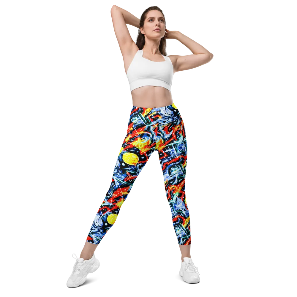 Chromatic Impact on Leggings with Pockets — Front