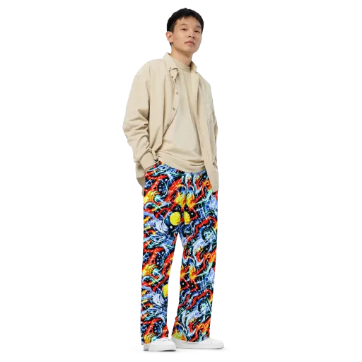 Chromatic Impact on a Wide-Leg Pants