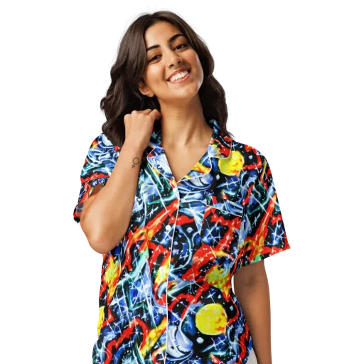 Chromatic Impact on a Women's Short Sleeve Pajama Top