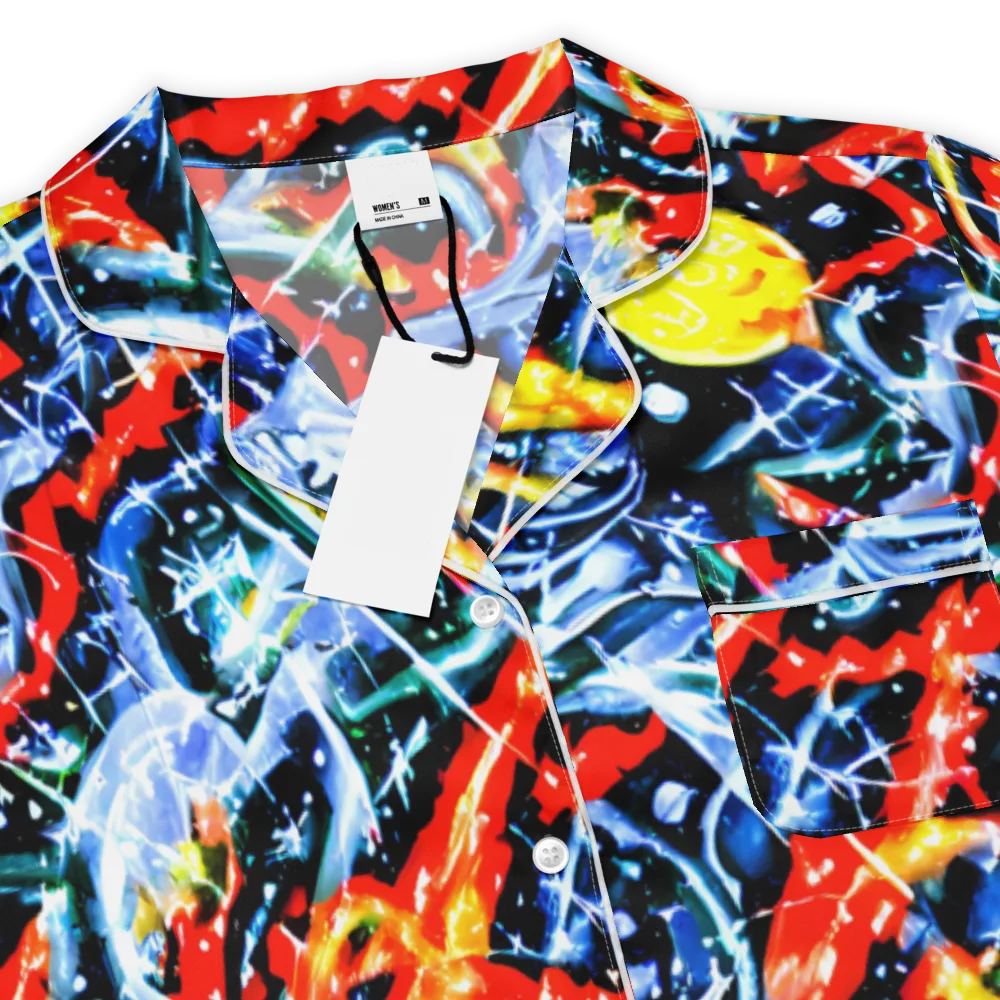 Chromatic Impact on Women's Short Sleeve Pajama Top — Product details