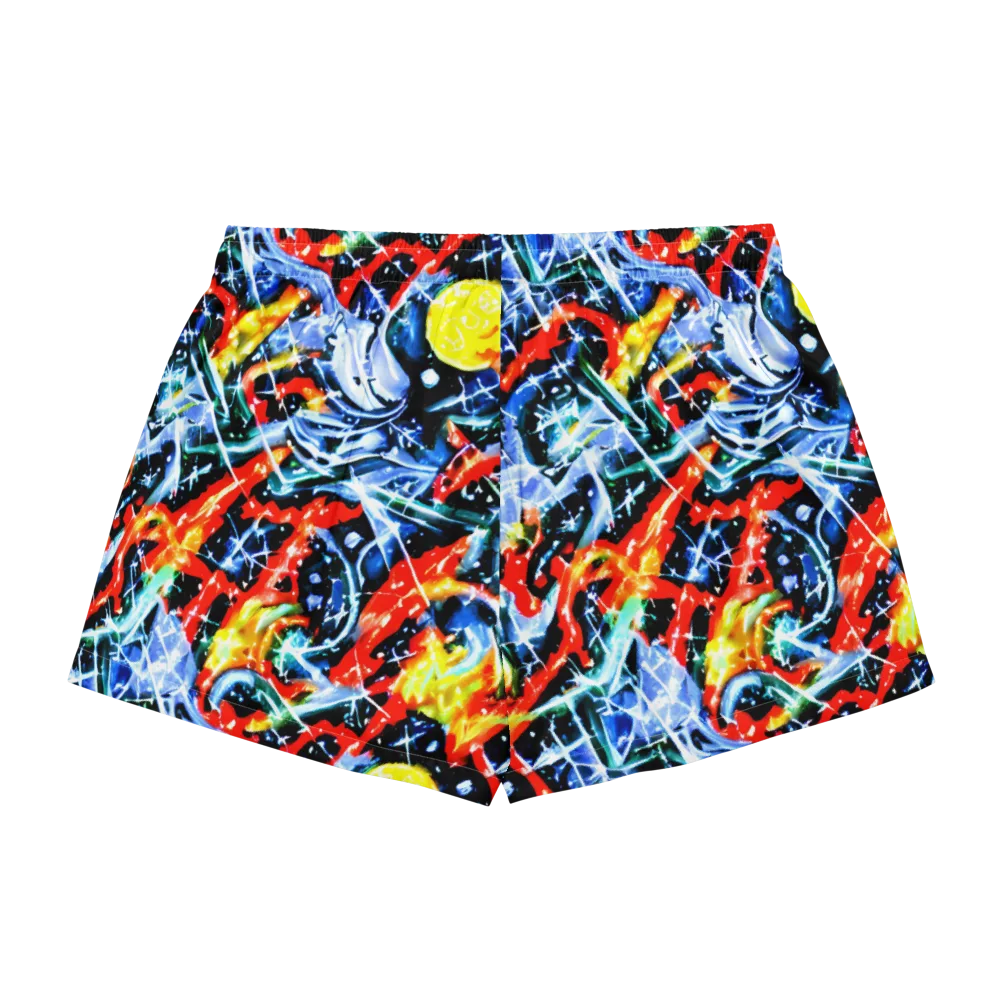 Chromatic Impact on Women's Pajama Shorts — Back