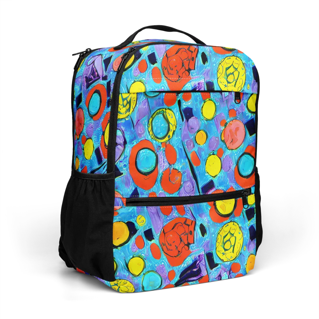 Cyan Carnival on Utility Backpack — Right Front