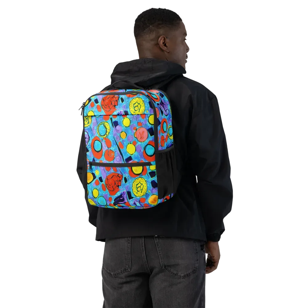 Cyan Carnival on Utility Backpack — Back