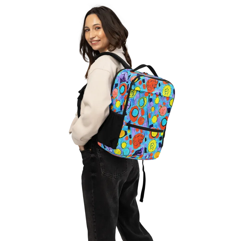 Cyan Carnival on Utility Backpack — Back