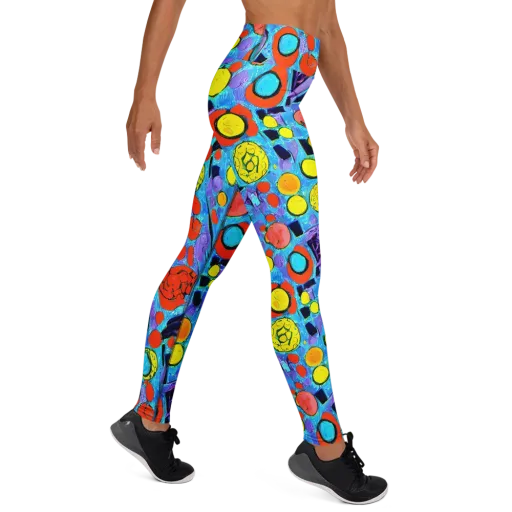 Cyan Carnival on a Yoga Leggings